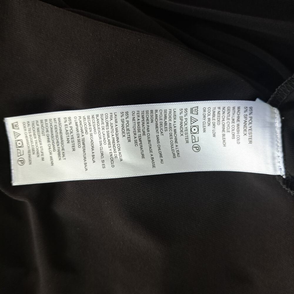TOMMY BAHAMA Black Jersey V-neck Dress Size Large Faux Wrap Short Sleeve - Picture 9 of 9